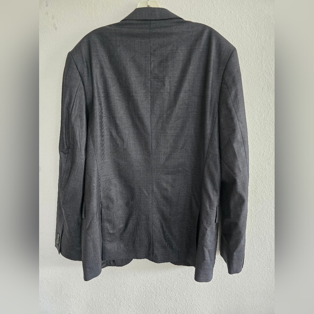 Express Men Blazer Sports Coat Wool 40R Gray PinStriped 2button Career - Picture 9 of 13